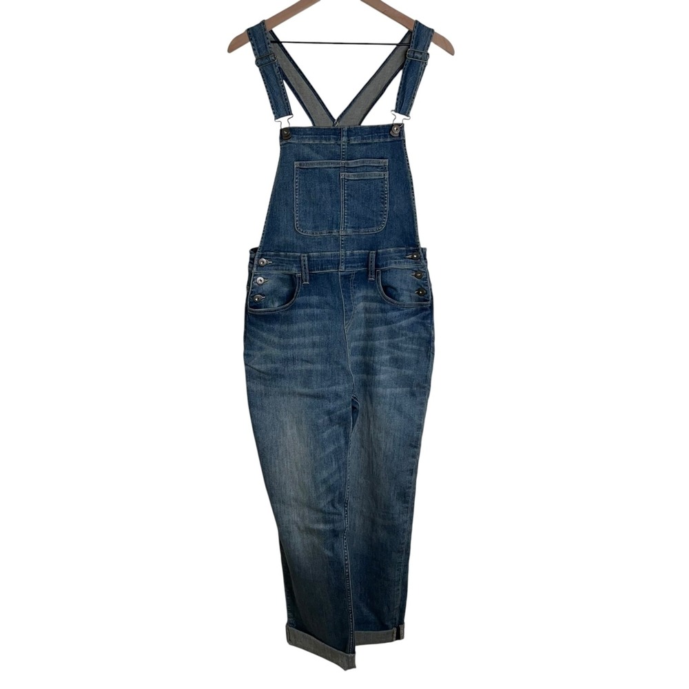 Carve Designs Jason Denim Overalls Medium Wash Organic Cotton Womens 6 NWOT